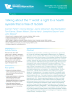 Talking about the 'r' word: a right to a health system that is free of racism