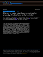 Changes in global groundwater organic carbon driven by climate change and urbanization