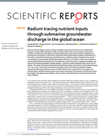 Radium tracing nutrient inputs through submarine groundwater discharge in the global ocean
