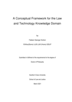A conceptual framework for the law and technology knowledge domain