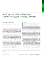 Breaking the Silence—Language and the Making of Meaning in Plants