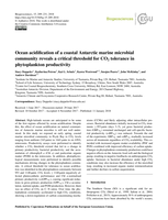 Ocean acidification of a coastal Antarctic marine microbial community reveals a critical threshold for CO2 tolerance in phytoplankton productivity