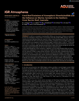 Coral Reef Emissions of Atmospheric Dimethylsulfide and the Influence on Marine Aerosols in the Southern Great Barrier Reef, Australia