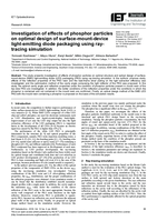 Investigation of effects of phosphor particles on optimal design of surface-mount-device light-emitting diode packaging using ray-tracing simulation