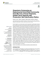 Organisms Composing an Experimental Coral Reef Community from Mo'orea, French Polynesia, Exhibit Taxon-Specific Net Production: Net Calcification Ratios