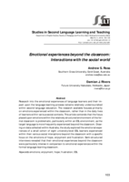 Emotional experiences beyond the classroom: Interactions with the social world
