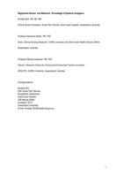 Registered nurses’ and midwives’ knowledge of epidural analgesia