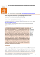 Using internship placements to road test threshold learning outcomes for environment and sustainability