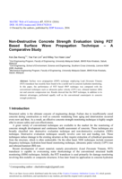 Non-Destructive Concrete Strength Evaluation Using PZT Based Surface Wave Propagation Technique – A Comparative Study