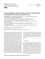 Carbon amendment stimulates benthic nitrogen cycling during the bioremediation of particulate aquaculture waste