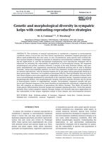 Genetic and morphological diversity in sympatric kelps with contrasting reproductive strategies