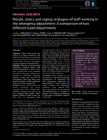 Morale, stress and coping strategies of staff working in the emergency department: A comparison of two different‐sized departments