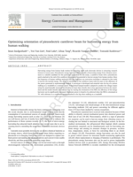 Optimizing orientation of piezoelectric cantilever beam for harvesting energy from human walking