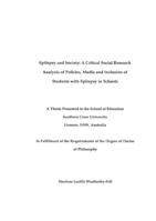 Epilepsy and society: a critical social research analysis of policies, media and inclusion of students with epilepsy in schools