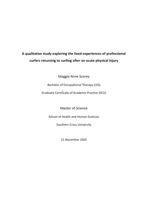 A qualitative study exploring the lived experiences of professional surfers returning to surfing after an acute physical injury