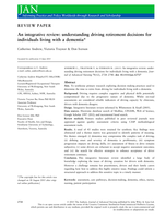 An integrative review: understanding driving retirement decisions for individuals living with a dementia