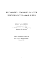 Restoration of corals on reefs using enhanced larval supply