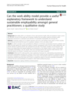 Can the work ability model provide a useful explanatory framework to understand sustainable employability amongst general practitioners: a qualitative study