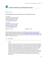 Understanding EBLIP at an organizational level: an initial maturity model