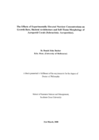 The effects of experimentally elevated nutrient concentrations on growth rate, skeletal architecture and soft tissue morphology of acroporid corals (Scleractinia: Acroporidae)