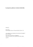Locating four pathways to internet scholarship