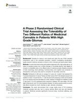 A Phase 2 Randomised Clinical Trial Assessing the Tolerability of Two Different Ratios of Medicinal Cannabis in Patients With High Grade Gliomas