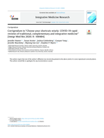 Corrigendum to “Choose your shortcuts wisely: COVID-19 rapid reviews of traditional, complementary and integrative medicine” [Integr Med Res 2020; 9: 100484]