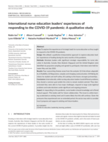 International nurse education leaders’ experiences of responding to the COVID-19 pandemic: A qualitative study