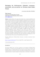 Embodying the Anthropocene: Embattled crustaceans, extractivism, and eco-tourism on Christmas Island (Indian Ocean)