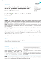 Perspectives of older adults with chronic disease on the use of wearable technology and video games for physical activity