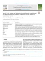 Barriers to the conduct and application of research among complementary and alternative medicine professions in Australia and New Zealand: A cross-sectional survey
