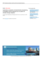 Laboratory evaluation of electrokinetic dewatering of dredged marine sediment as an option for climate change adaption