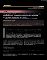 Hiding in plain sight: The secret contribution of the solitary ascidian Herdmania grandis to temperate reef nitrous oxide production