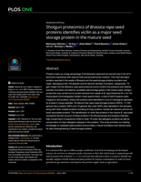 Shotgun proteomics of Brassica rapa seed proteins identifies vicilin as a major seed storage protein in the mature seed
