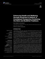 Enhancing Health and Wellbeing through Immersion in Nature: A Conceptual Perspective Combining the Stoic and Buddhist Traditions