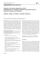 Influence of pyrolysis temperature on lead immobilization by chemically modified coconut fiber-derived biochars in aqueous environments