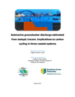 Submarine groundwater discharge estimated from isotopic tracers : implications to carbon cycling in three coastal systems