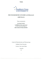 Phytochemistry of some Australian grevillea