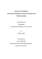 Doing it and troubling it: community development, advanced liberalism and poststructuralism