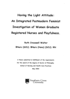 Having the light attitude: an integrated postmodern feminist investigation of women graduate registered nurses and playfulness