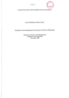 A model of perceived value in public sector service delivery