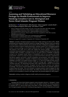 Assessing and Validating an Educational Resource Package for Health Professionals to Improve Smoking Cessation Care in Aboriginal and Torres Strait Islander Pregnant Women