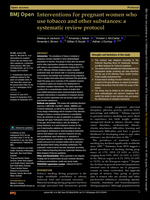 Interventions for pregnant women who use tobacco and other substances: a systematic review protocol