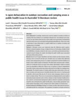 Is open defaecation in outdoor recreation and camping areas a public health issue in Australia? A literature review