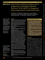 Improving smoking cessation care in pregnancy at Aboriginal Medical Services: ‘ICAN QUIT in Pregnancy’ step-wedge cluster randomised study