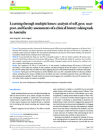 Learning through multiple lenses: analysis of self, peer, near-peer, and faculty assessments of a clinical history taking task in Australia