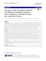 Changes in pain knowledge, attitudes and beliefs of osteopathy students after completing a clinically focused pain education module