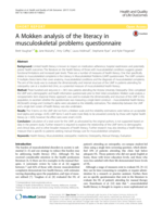 A Mokken analysis of the literacy in musculoskeletal problems questionnaire