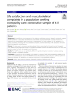Life satisfaction and musculoskeletal complaints in a population seeking osteopathy care: consecutive sample of 611 patients