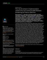 The role of context in implementation research for non-communicable diseases: Answering the 'how-to' dilemma
